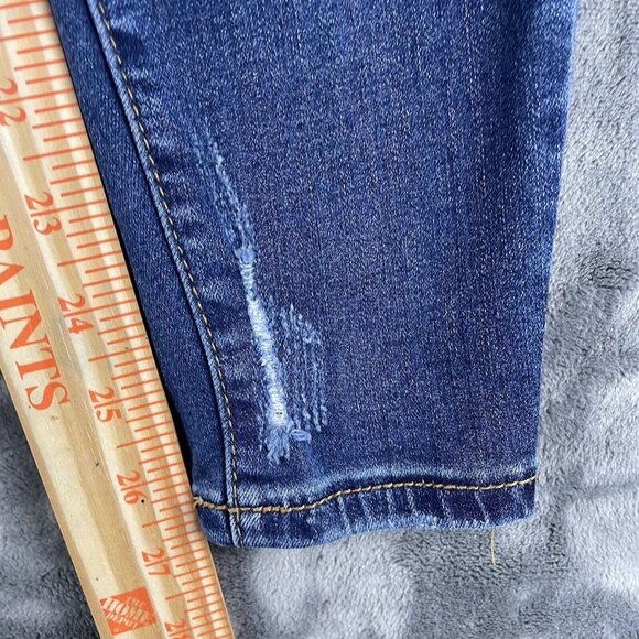 Judy Blue Jeans Womens 5/27 Moto Skinny Fit Distressed Mid  Rise USA - Picture 8 of 11